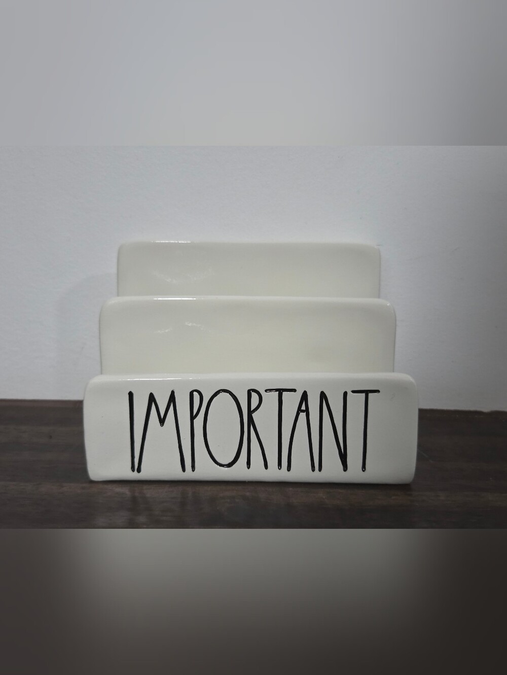 Rae Dunn Ceramic 'IMPORTANT' Letter/Note Holder